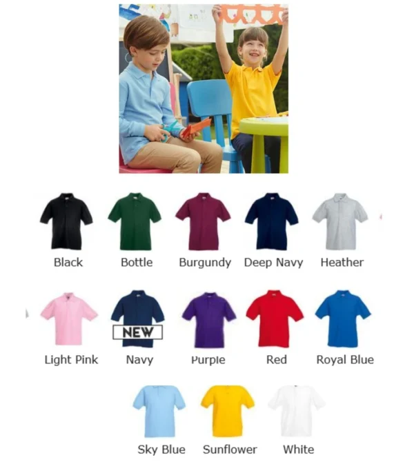 Fruit of the Loom SS25b Childs Polo